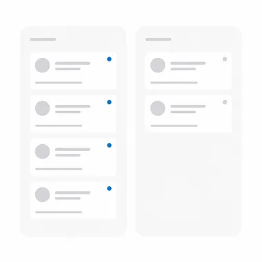 Kanban com cartões de leads em diferentes estágios